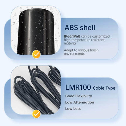 IOT Store Antenna High Gain 3 in 1 Combo 5G 4G LTE WiFi LoRa GPS Antenna Cabinet Roof Mount 698-3800MHz SMA-Male 1m-cable