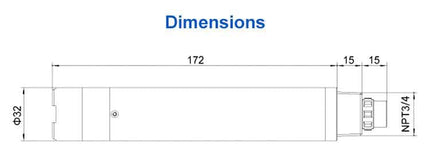 IQFLOW Water Quality IQDO+ Industrial DO Dissolved Oxygen Sensor 4-20mA + Modbus RS485 5m Cable