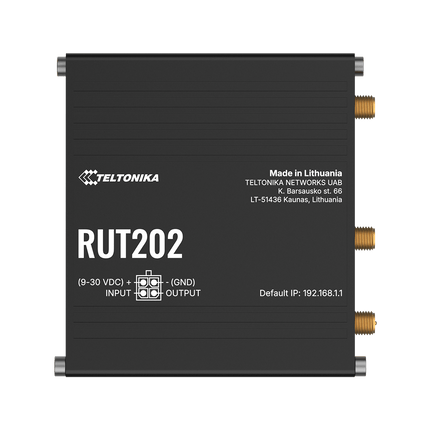 Teltonika RUT202 Industrial Rugged Compact Cellular LTE 4G Router Dual SIM