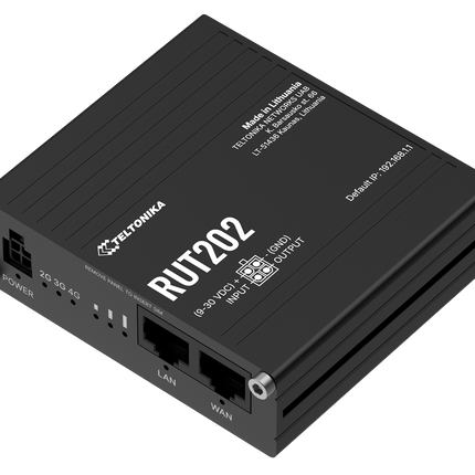 Teltonika RUT202 Industrial Rugged Compact Cellular LTE 4G Router Dual SIM