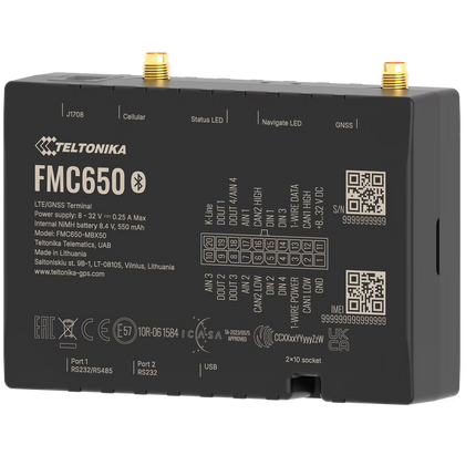 Teltonika FMC650 4G LTE Cat 1 GPS Tracker for advanced applications with CAN