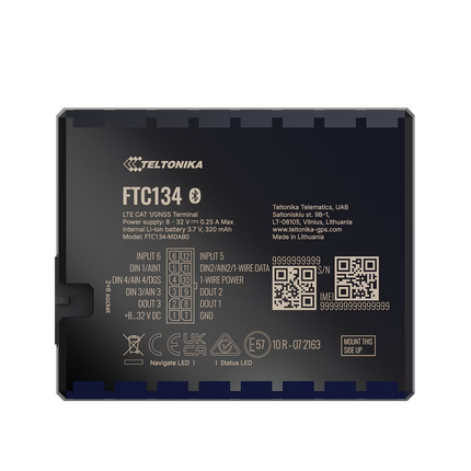 Teltonika FTC134 Next-gen Advanced 4G LTE Cat 1 GPS Vehicle Tracker with flexible inputs