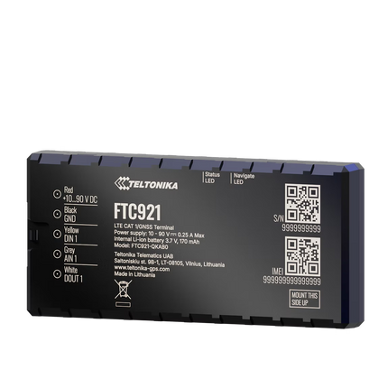 Teltonika FTC921 Next-generation high voltage 4G LTE Cat 1 vehicle GPS Tracker IP69K
