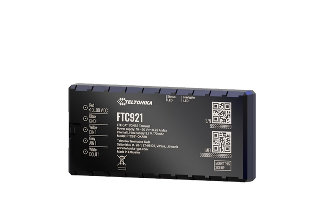 Teltonika FTC921 Next-generation high voltage 4G LTE Cat 1 vehicle GPS Tracker IP69K