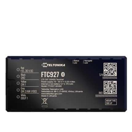 Teltonika FTC927 Next-generation 4G LTE Cat 1 vehicle GPS Tracker with Dead Reckoning