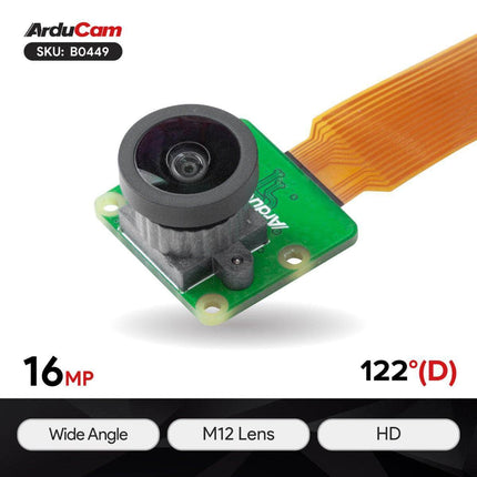 Arducam Camera 16MP IMX519 Camera Module with M12 Lens, Raspberry Pi and OpenHD
