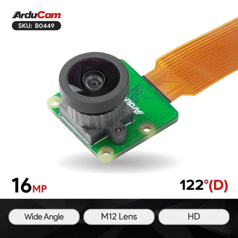 Arducam Camera 16MP IMX519 Camera Module with M12 Lens, Raspberry Pi and OpenHD