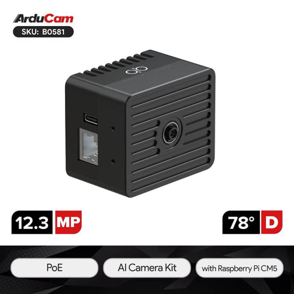 Arducam Camera All-in-one Raspberry Pi AI Camera Kit with CM5 PoE Vision AI Solution