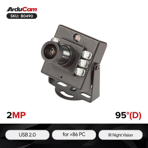 Arducam Camera Arducam 2MP IMX462 Day and IR Night Vision USB Camera Metal Case B0490