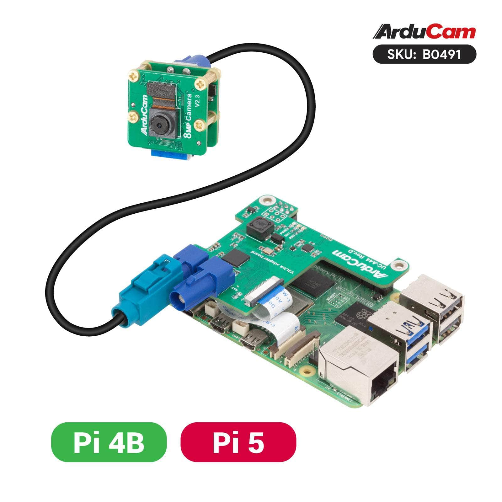 Fdp Link Raspberry Camera Arducam IMX219 V3Link FPD-Link Camera Kit for Raspberry Pi B0491 – IOT ...