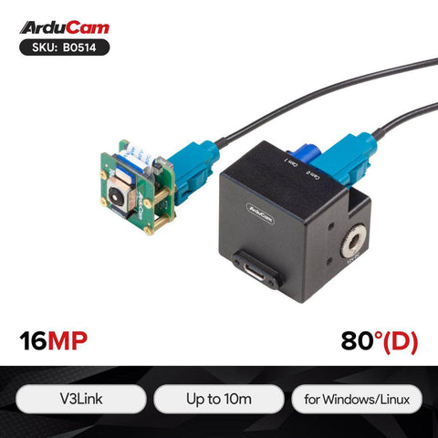 Arducam Camera Arducam IMX519 FPD-Link SerDes V3Link USB 3.0 Camera Kit