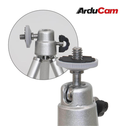 Arducam Camera Arducam Lightweight Adjustable Mini Tripod Stand Rotation Ball UB0224