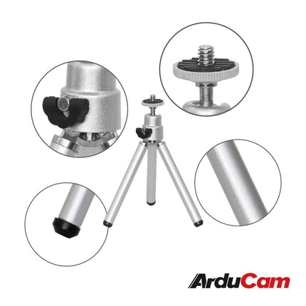 Arducam Camera Arducam Lightweight Adjustable Mini Tripod Stand Rotation Ball UB0224