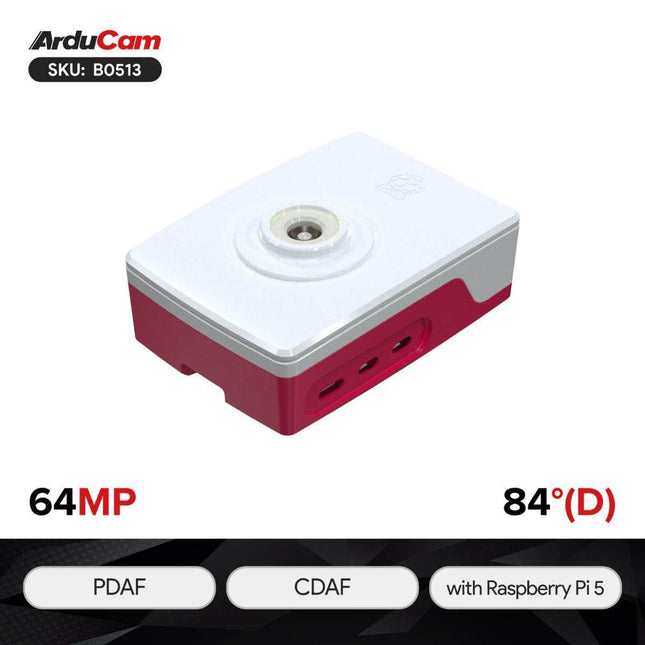 Arducam Camera Arducam Pivistation 5 Hawkeye 64MP Raspberry Pi 5 AI Camera Kit B0513