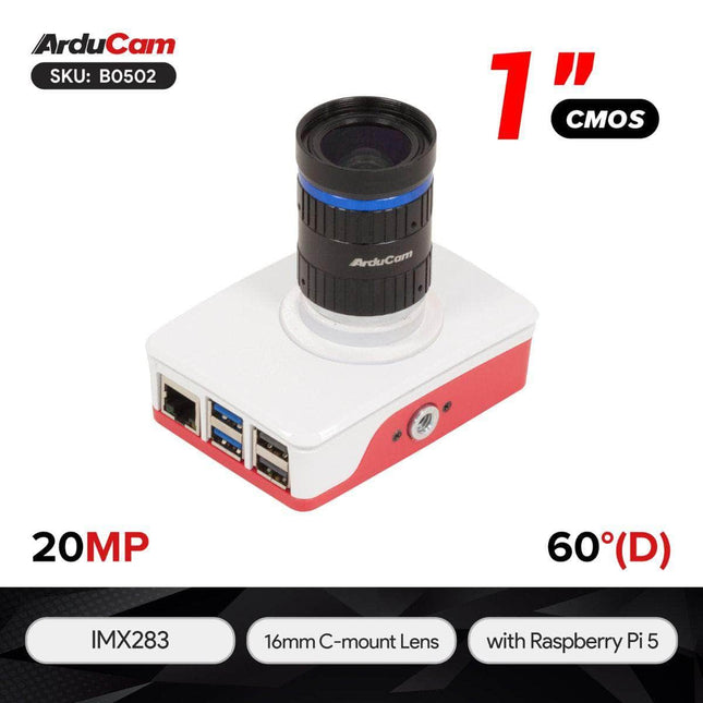 Arducam Camera Arducam Pivistation 5 Klarity 20MP IMX283 Raspberry Pi 5 Camera B0502