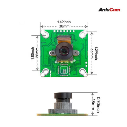 Arducam Camera B0267 Arducam 1MP*4 Quad OV9281 Global Shutter Monochrome Camera Bundle Raspberry Pi Jetson