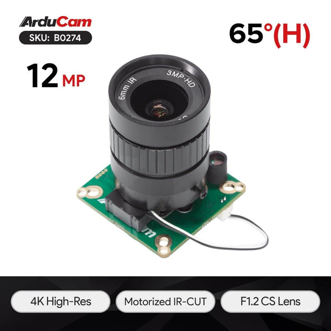Arducam Camera B0274 Arducam High Quality IR-CUT Camera for NVIDIA Jetson 12.3MP 6mm CS Lens