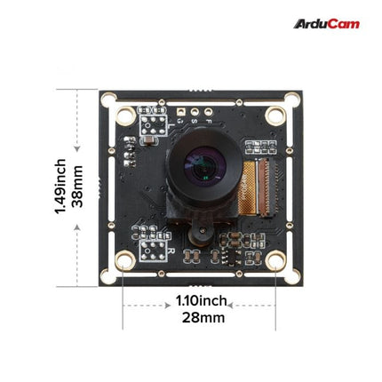 Arducam Camera B0322 Arducam 2MP OV2311 Global Shutter Monochrome USB Camera Board Low Distortion