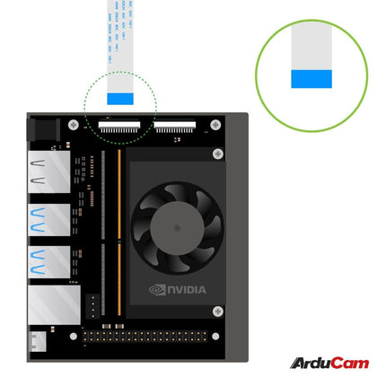 Arducam Camera B0388 Arducam 16MP IMX519 Autofocus Synchronized Quad-Camera Kit for Raspberry Pi, Jetson