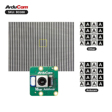 Arducam Camera B0388 Arducam 16MP IMX519 Autofocus Synchronized Quad-Camera Kit for Raspberry Pi, Jetson
