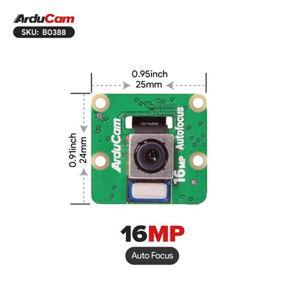 Arducam Camera B0388 Arducam 16MP IMX519 Autofocus Synchronized Quad-Camera Kit for Raspberry Pi, Jetson