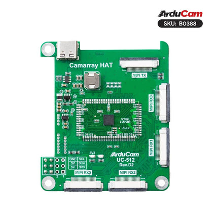 Arducam Camera B0388 Arducam 16MP IMX519 Autofocus Synchronized Quad-Camera Kit for Raspberry Pi, Jetson