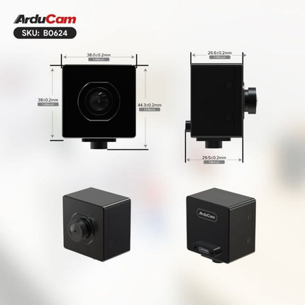 Arducam Camera B0624 Arducam 3MP ISX031 USB3 UVC Camera 120 dB HDR Built-in ISP