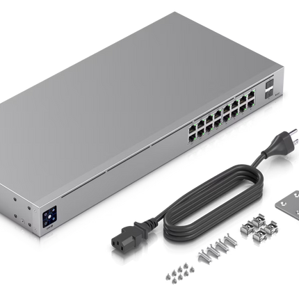 Ubiquiti UniFi USW-16-POE Ethernet Switch 16 Port Gigabit Switch 8 PoE and 2 SFP