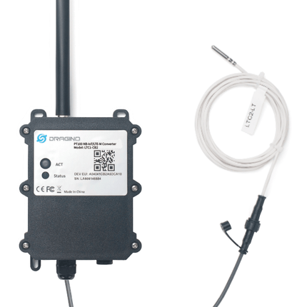Dragino LoRaWAN LTC1 PT100 Temperature Probe Transmitter Waterproof Battery-Powered