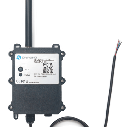 Dragino NB-IoT CAT-M NB-IoT and LTE CAT-M / Includes Replaceable 19000mAh Battery CPL03 NB-IoT LTE CAT-M Open/Close Dry Contact Pulse Counter and Reed Sensor