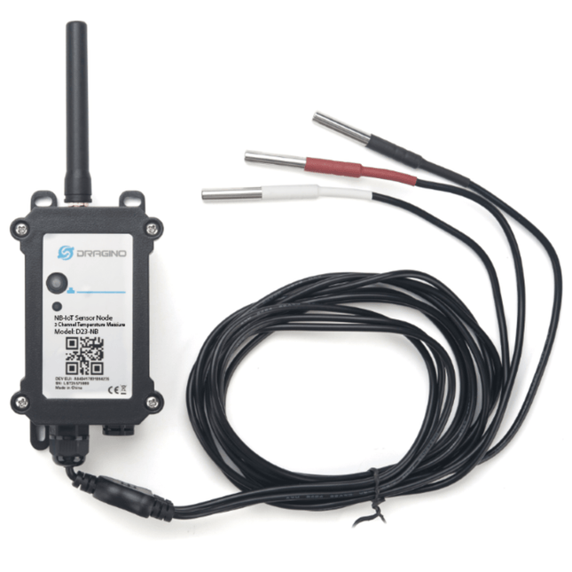 Dragino NB-IoT D23-NB NB-IoT Waterproof Temperature Sensor (3 probes)