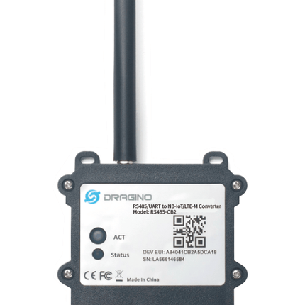 Dragino Wireless Monitoring Solution NB-IoT and LTE CAT-M / RS485W with Replaceable 19000mAh Battery (12V output) RS485/UART to NB-IoT or LTE CAT-M Converter Sensor Node