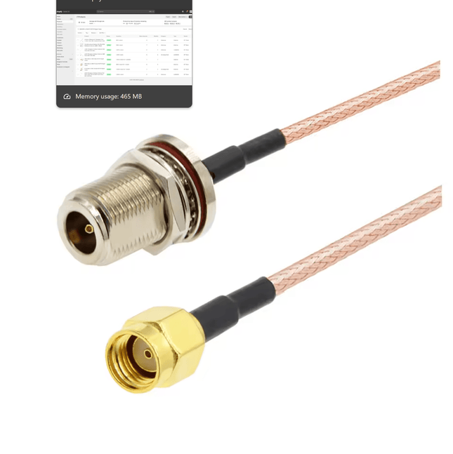 IOT Store Antenna 50 cm RP-SMA Male to N Female RG178 Pigtail Cable