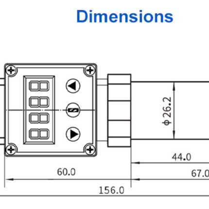 IQFLOW IOT Sensors IQPT-GA25-S; General -1~25 Bar; 4mA ~ 20mA; G1/4 A Pin; 2M cable IQPT-S Industrial Pressure Transmitter Digital Display Sensor