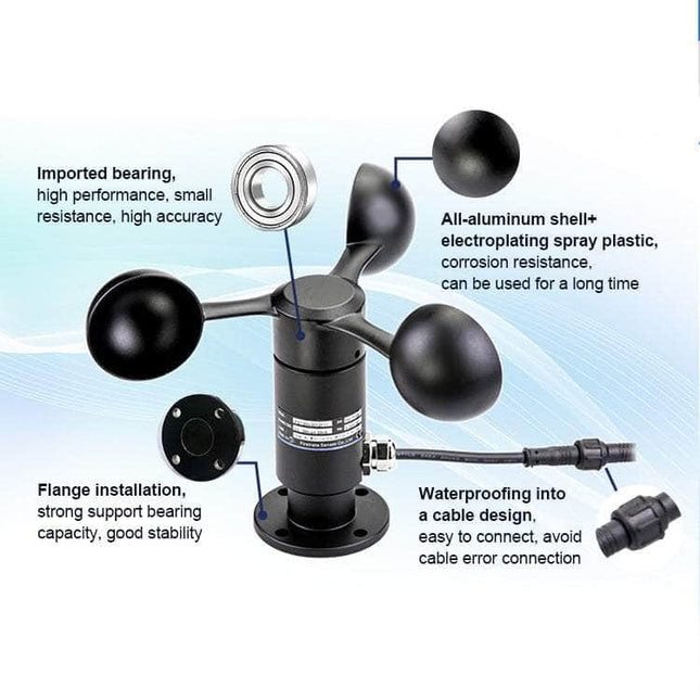 IQFLOW IOT Sensors IQWS Industrial Wind Speed Sensor