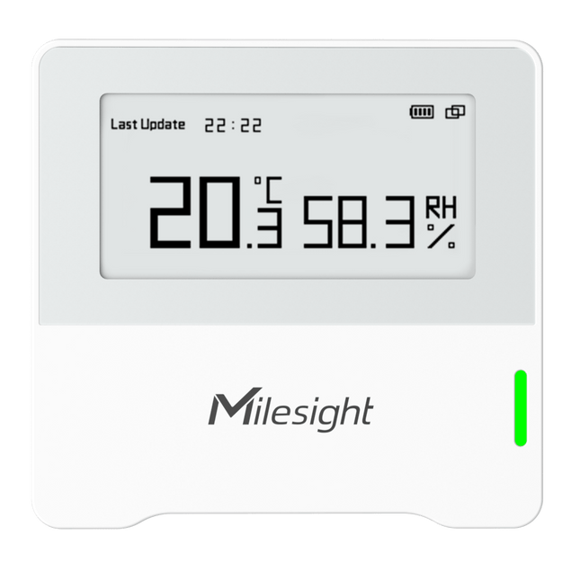 IQFLOW Wireless Monitoring Solution Milesight AM102 TH Sensor (with Screen) IQFLOW Wireless Air Quality Monitoring LoRaWAN Sensor Solution Kit