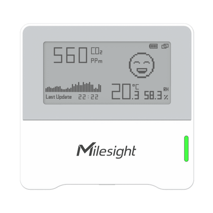 IQFLOW Wireless Monitoring Solution Milesight AM103 TH and CO2 Sensor (with Screen) IQFLOW Wireless Air Quality Monitoring LoRaWAN Sensor Solution Kit