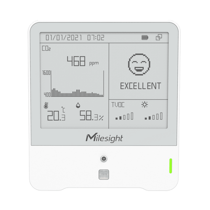 IQFLOW Wireless Monitoring Solution Milesight AM307 7x Sensor Combo (with Screen) IQFLOW Wireless Air Quality Monitoring LoRaWAN Sensor Solution Kit