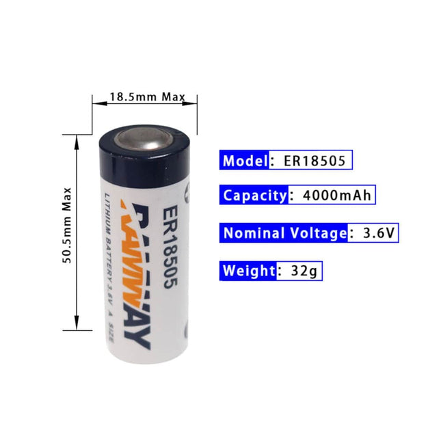 Milesight Battery Milesight EM300 Series Replacement Battery 4000mAh ER18505 3.6V
