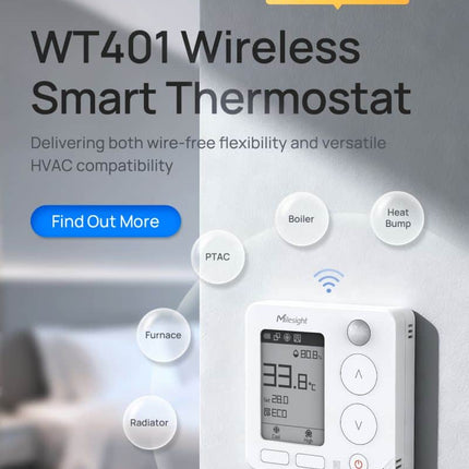 Milesight LoRaWAN Milesight WT401 LoRaWAN Wireless Smart Thermostat Temperature Control