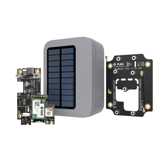 RAK Wireless LoRa IoT WisBlock Kit 2 LoRaWAN GPS Tracker with Solar Panel