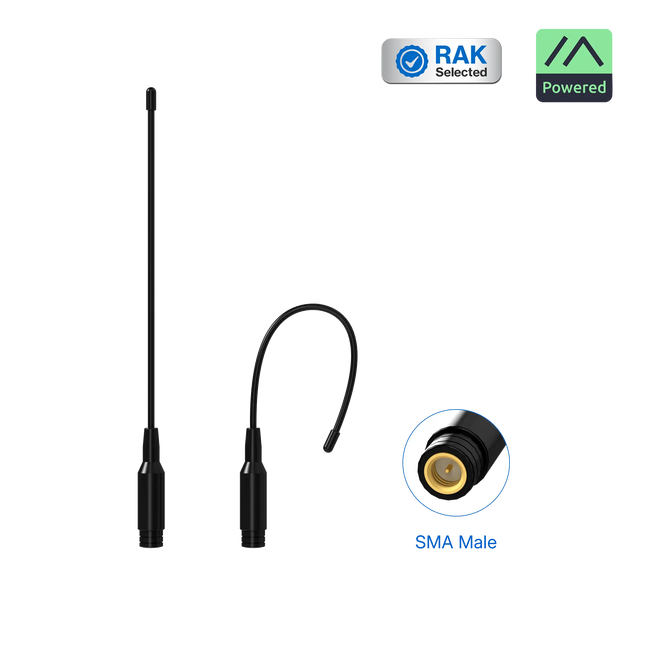 RAK Wireless LoRaWAN Flexible Whip Antenna Meshtastic LoRa LoRaWAN 902-928 MHz