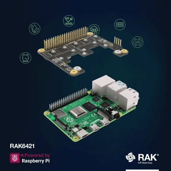 RAK Wireless Wisblock WisMesh Pi HAT RAK6421 Meshtastic Raspberry Pi