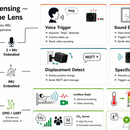 Seeed Studio Camera reCamera Pro 2GB - Open AI Camera, More than Just "People Detection"