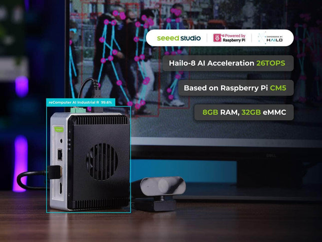 Seeed Studio Edge Gateway reComputer AI Industrial R2135 R2145 Raspberry Pi 5  High-Performance Edge AI Computer