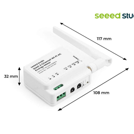 Seeed Studio Gateway XIAO 2-Channel Wi-Fi AC Energy Meter Bundle Kit E2025042701