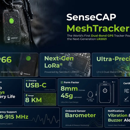 Seeed Studio Meshtastic SenseCAP MeshTracker X1 for Meshtastic, Reliable off-grid Communication