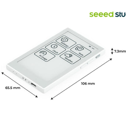 Seeed Studio Smart Displays reTerminal Sticky AI-powered magnetic ePaper display