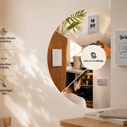 Seeed Studio Smart Displays reTerminal Sticky AI-powered magnetic ePaper display