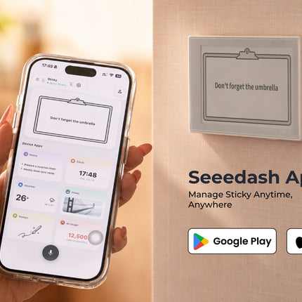 Seeed Studio Smart Displays reTerminal Sticky AI-powered magnetic ePaper display